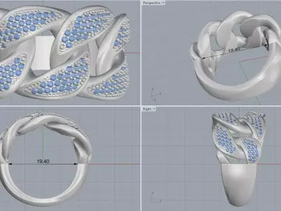 ring woman  3D print model 160