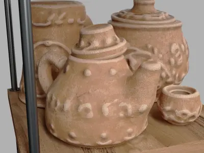 Dishes clay n24 3D model