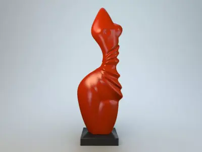 Sculpture Amazon in robes 3D model