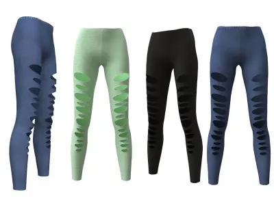 collection 6 pants harem 3D Model Pack