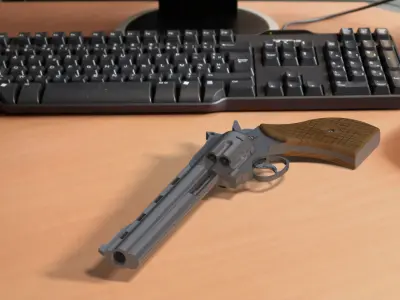Designed Revolver 3D model