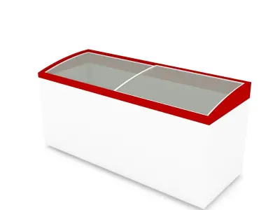 3D market refrigerator model Low-poly 3D model