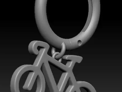 Monoearring earring bike bicycle  3D print model