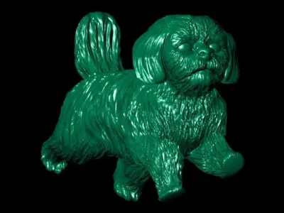 Running Dog 3D Printable Model 3D print model