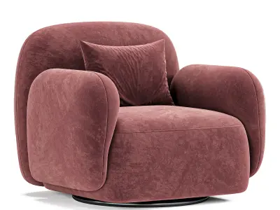 Giddings Swivel Chair Knoll Camel 3D model