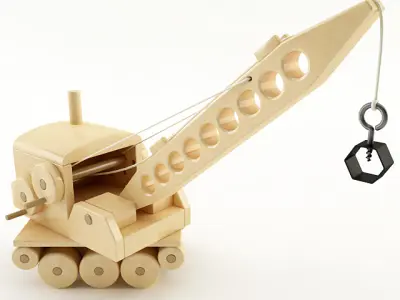 Toy Crane 3D model