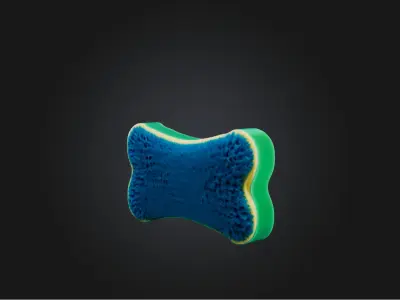 Car wash sponge Low-poly 3D model