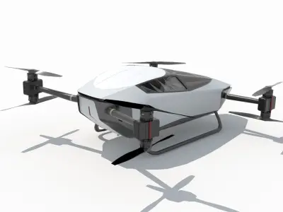 Evtol Flying Car Xpeng Traveler X2 3D model