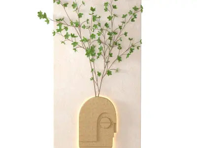Minimalist Wall Decor Tree LED 3D model