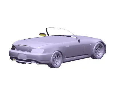S2000 AP2 Full Exterior Mesh Model - 3D Laser-Scanned 3D model