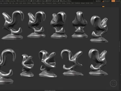 Modern Abstract Decorative sculpture 3d print model 116 3D print model