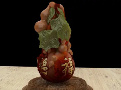 Chinese gourd 3D model purchase