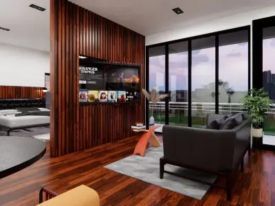 2 BEDROOM APARTMENT including open kitchen and bathroom 3D model