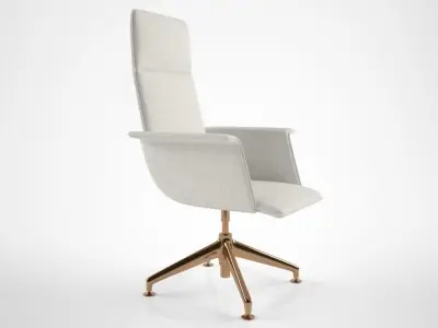 Brunnet Finasoft Conference Chair 3D model