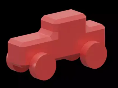 Low poly car toy Free low-poly 3D model purchase