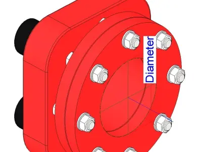 Fire Fighting 2Way -4Way Breeching Inlet 3D print model