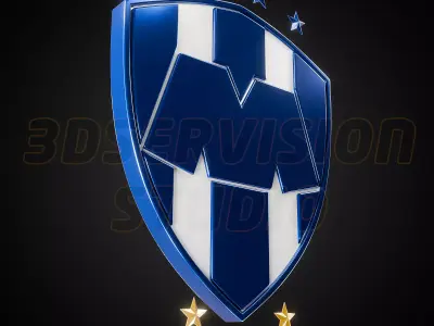 Club De Futbol Monterrey logo - Cinematic - 3D print 3D model