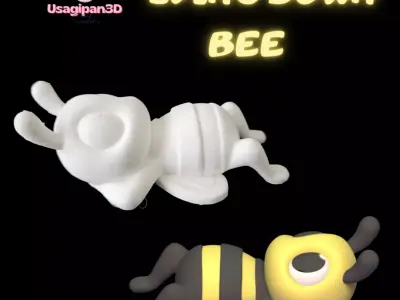 Lying Down Bee 3D print model
