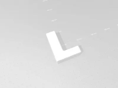 Vase L - Alphabet Vases Collection Letters - STL Printable 3D print model