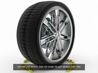 ORTAS CAR WHEEL RIM 136-137-138-139-140 GAME READY WHEEL 3D Model Pack