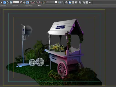 Flower car dessert car 3D model