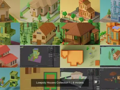 Lowpoly Houses Collection 1