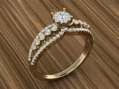 Diamond Jewelry Ring 3D print model buy