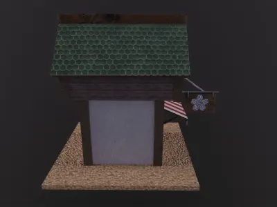 Trade Medieval Little House PBR Low-poly 3D model