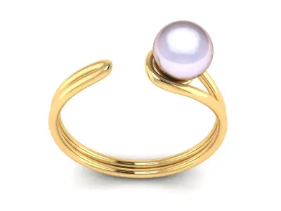 Pearl ring collection 3D print model