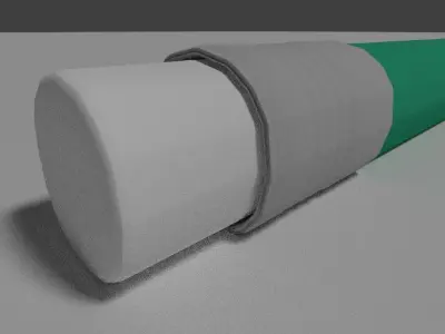 pencil flying in air 3D model