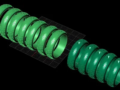 Wedding rings 011 3D print model