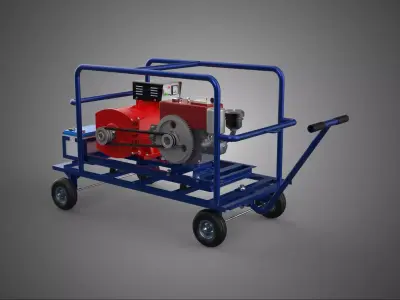 PORTABLE ELECTRIC VEHICLE EV CAR CHARGING SYSTEM POWER GENERATOR 3D model