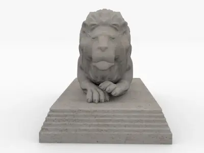lions statue 3D model
