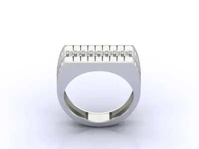Print Ready STL 3DM  Gents Rings Diamond Men Ring  3D print model
