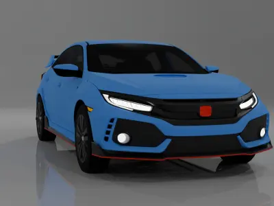 Honda Civic Type-R model 3d  Low-poly 3D model