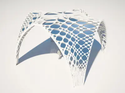 Futuristic pergola 3D model