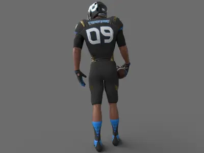 American Football Player Low-poly 3D model