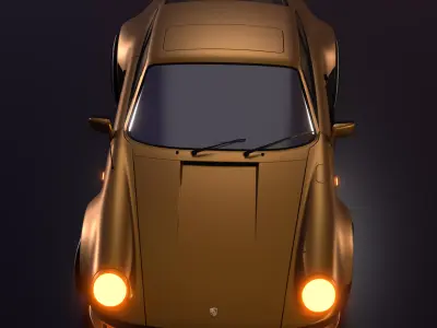 porsche 911 classic LowPoly Low-poly 3D model