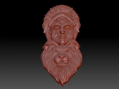 Lion girl 3D print model