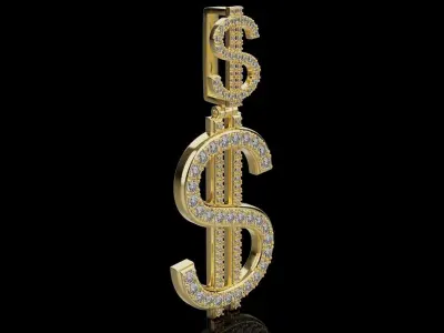 Pendants Dollar 002 3D print model