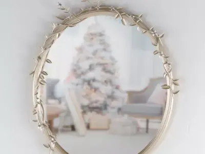 mirrorr mirror with christmas tree 3D model