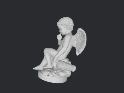 Seated cupid 3D model
