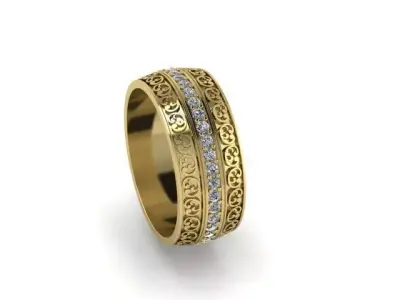 wedding ring 7830 3D print model