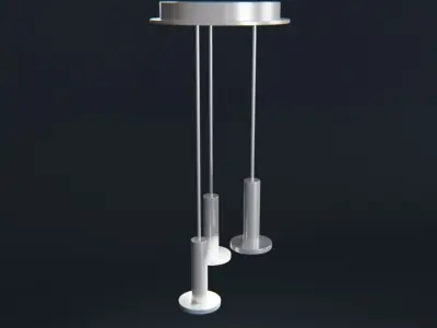 Cielo 3 Chandelier 2 different colors Low-poly 3D model