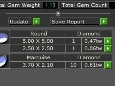 Diamond Navel Piercing 2 3D print model