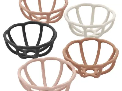 Nested clay bowl 3D model