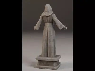 Robed Statue Low-poly 3D model