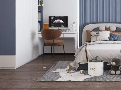 kids bedroom 3D model buy