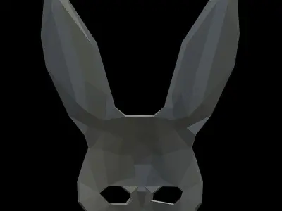 Triangulated Bunny Mask 3D print model