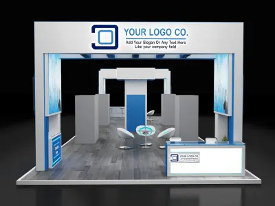  Booth Exhibition Stand a621a 3D model